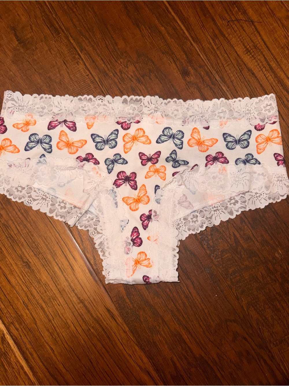 NWTWhite Butterfly Lace Hipster Panties
